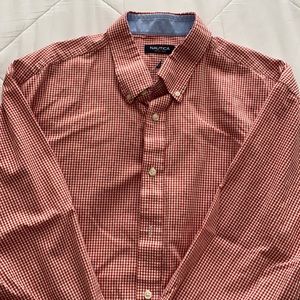 EUC - Nautica 17.5 and 34/35.  Orange, blue and white